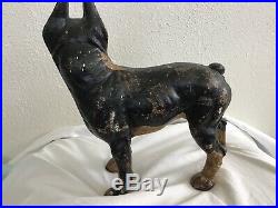 Antique Hubley Cast Iron Boston Terrier Dog Doorstop