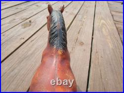 Antique Hubley Cast Iron Chestnut Brown Percheron Draft Horse Original Door Stop