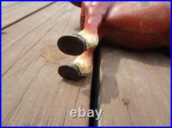 Antique Hubley Cast Iron Chestnut Brown Percheron Draft Horse Original Door Stop