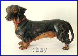 Antique Hubley Cast Iron Dachshund Doorstop Folk Art Statue Sculpture Figural Antique Hubley Cast Iron Dachshund Doorstop Folk Art Statue Sculpture Figural