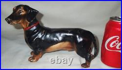Antique Hubley Cast Iron Dachshund Weenie Dog Doorstop Art Statue Home Sculpture Antique Hubley Cast Iron Dachshund Weenie Dog Doorstop Art Statue Home Sculpture