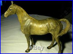 Antique Hubley Cast Iron Dapple Gray Country Horse Art Statue Sculpture Doorstop