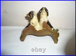 Antique Hubley Cast Iron Door Stop Pair Of Hunting Dogs Setter Pointer #282