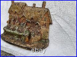 Antique Hubley Cast Iron Doorstop Ann Hathaways's Cottage. Cat#438