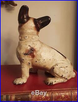 Antique Hubley Cast Iron Doorstop French Bulldog #304 Dog Collectible