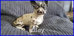 Antique Hubley Cast Iron Doorstop French Bulldog Dog Collectible