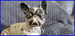 Antique Hubley Cast Iron Doorstop French Bulldog Dog Collectible