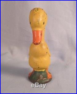 Antique Hubley Cast Iron Duckling Baby Duck Door Stop Paperweight Ca 1930
