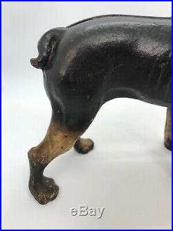 Antique Hubley Cast Iron French Bulldog Doorstop Original Paint 9 Inches