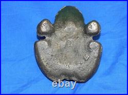 Antique Hubley Cast Iron Frog Door Stop Paperweight 4 lbs. 5 1/2