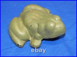 Antique Hubley Cast Iron Frog Door Stop Paperweight 5 lbs. 4 oz. 5 1/2