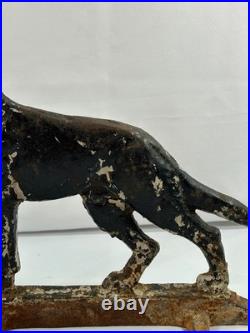 Antique Hubley Cast Iron German Shepherd Dog 13 Doorstop Original Paint