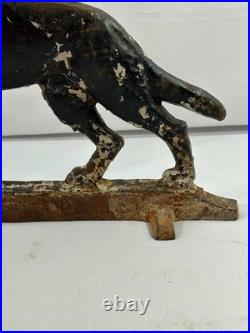 Antique Hubley Cast Iron German Shepherd Dog 13 Doorstop Original Paint
