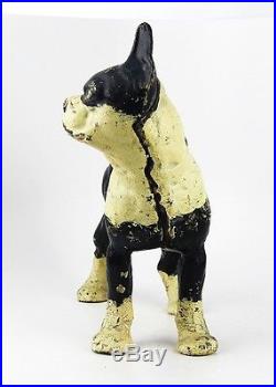 Antique Hubley Cast Iron Large 10 Long Doorstop French Bulldog Dog