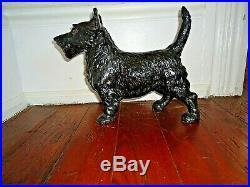 Antique Hubley Cast Iron Scottie Dog Standing Scottish Terrier Doorstop