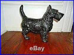 Antique Hubley Cast Iron Scottie Dog Standing Scottish Terrier Doorstop