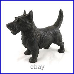 Antique Hubley Cast Iron Scottish Terrier Scottie Dog Doorstop Black
