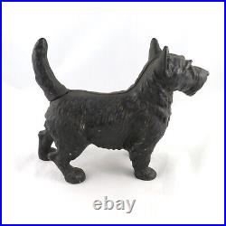 Antique Hubley Cast Iron Scottish Terrier Scottie Dog Doorstop Black