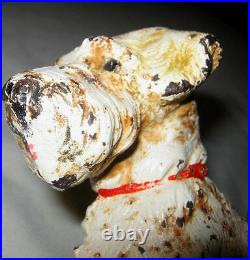 Antique Hubley Cast Iron Sealyham Terrier Dog Art Statue Bookend Weight Doorstop
