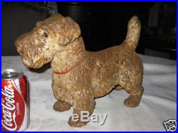 Antique Hubley Cast Iron Sealyham Terrier Dog Art Statue Home Patio Doorstop