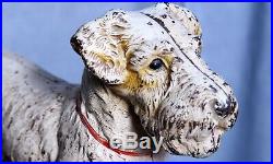 Antique Hubley Cast Iron Sealyham Terrier Dog Door Stop Best Pet Ever