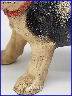 Antique Hubley Cast Iron Standing Boston Terrier Pup Book End