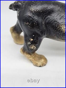 Antique Hubley Cast Iron Standing Boston Terrier Pup Book End