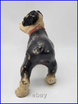 Antique Hubley Cast Iron Standing Boston Terrier Pup Book End