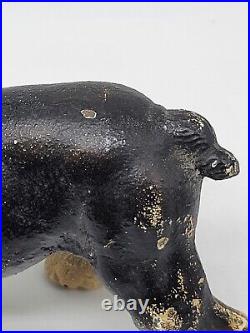 Antique Hubley Cast Iron Standing Boston Terrier Pup Book End