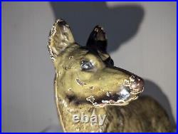 Antique Hubley Figural Cast Iron German Shepard Dog Doorstop