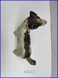 Antique Hubley Fox Terrier Cast Iron Dog Art Statue Sculpture Home Doorstop