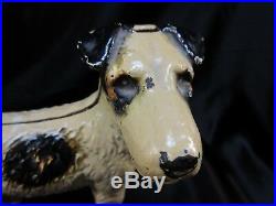 Antique Hubley Fox Terrier Dog Cast Iron Doorstop 9 X 9