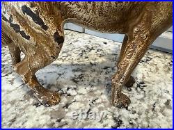Antique Hubley German Shepherd Dog Cast Iron Door Stop 9.25H 10L Original