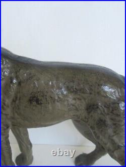 Antique Hubley German Shepherd Dog Cast Iron Door Stop (Great Paint)