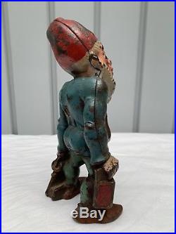Antique Hubley Gnome Cast Iron Doorstop, Orig. Paint, Excellent Condition, L@@K
