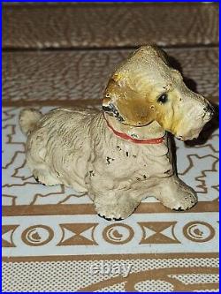 Antique Hubley Pa Solid Cast Iron Sealyham Terrier Dog Paperweight