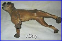 Antique Hubley Pa USA Cast Iron Boxer Dog Art Statue Sculpture Door Doorstop Us