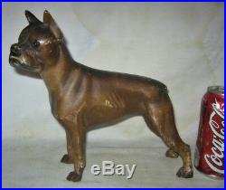 Antique Hubley Pa USA Cast Iron Boxer Dog Art Statue Sculpture Door Doorstop Us