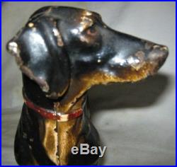 Antique Hubley Pa USA Cast Iron Dachshund Weenie Dog Doorstop Art Statue Toy Us