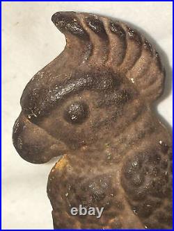 Antique Hubley Parrot Cockatoo Cast Iron Doorstop #180