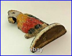 Antique Hubley Parrot Cockatoo Cast Iron Doorstop #180