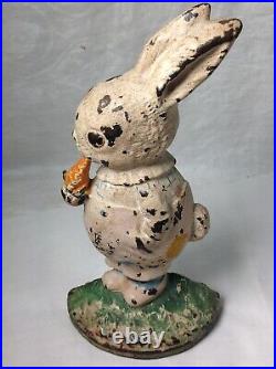 Antique Hubley Peter Rabbit Cast Iron Door Stop 9.25 tall