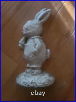 Antique Hubley Peter Rabbit Cast Iron Door Stop 9.25 tall