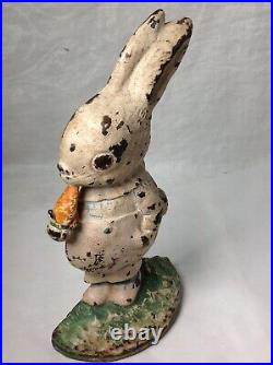 Antique Hubley Peter Rabbit Cast Iron Door Stop 9.25 tall