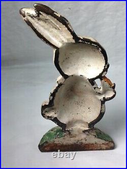 Antique Hubley Peter Rabbit Cast Iron Door Stop 9.25 tall