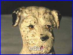 Antique Hubley Puppy Terrier Dog Home Art Statue Doorstop Cast Iron Sculpture