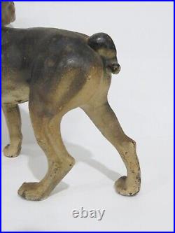Antique Hubley Right Facing 10 Boston Terrier Dog Cast Iron Doorstop