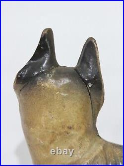 Antique Hubley Right Facing 10 Boston Terrier Dog Cast Iron Doorstop