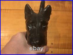 Antique Hubley Scottie Dog Cast Iron Door Stop Scottish Terrier Black 11 #305 Antique Hubley Scottie Dog Cast Iron Door Stop Scottish Terrier Black 11 #305