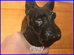 Antique Hubley Scottie Dog Cast Iron Door Stop Scottish Terrier Black 11 #305 Antique Hubley Scottie Dog Cast Iron Door Stop Scottish Terrier Black 11 #305